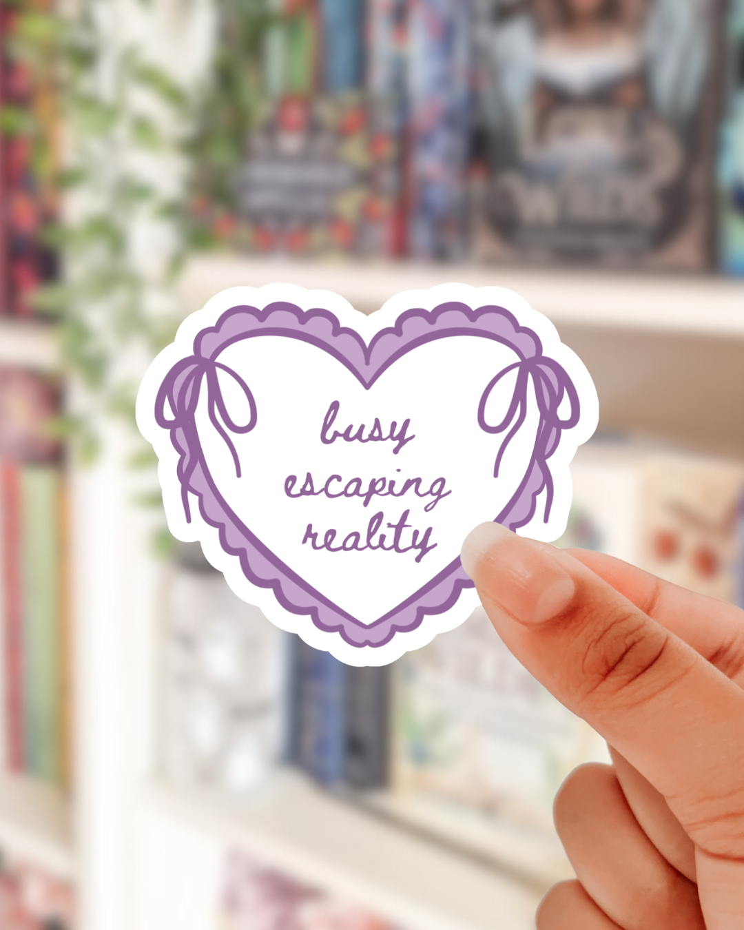busy escaping reality heart sticker