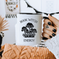 Book witch energy 11oz coffee mug with mushroom design and black handle