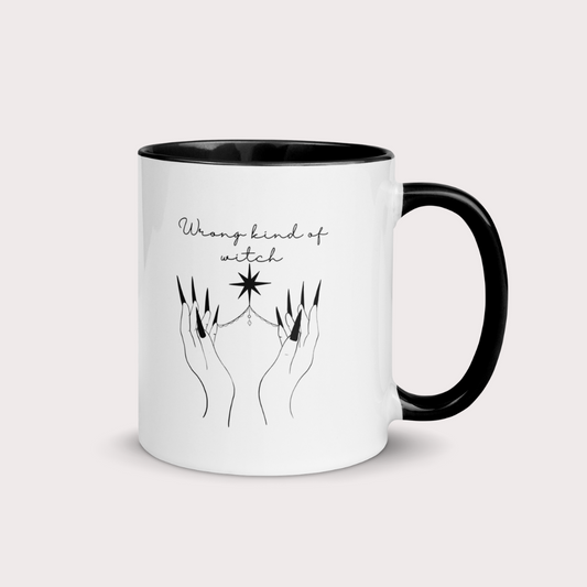 Throne of glass Manon Blackbeak "Wrong kind of witch" mug with black handle - officially licensed by Sarah J. Maas
