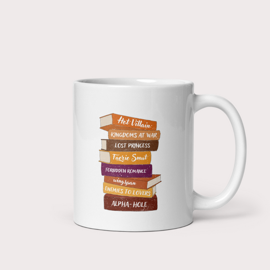 Fantasy Book stack ceramic mug