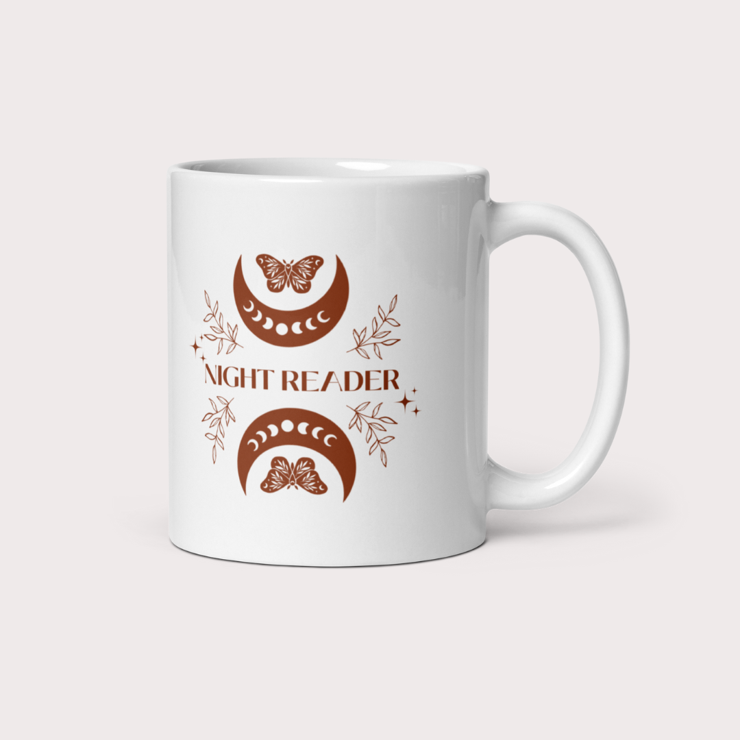 Night reader bookish mug