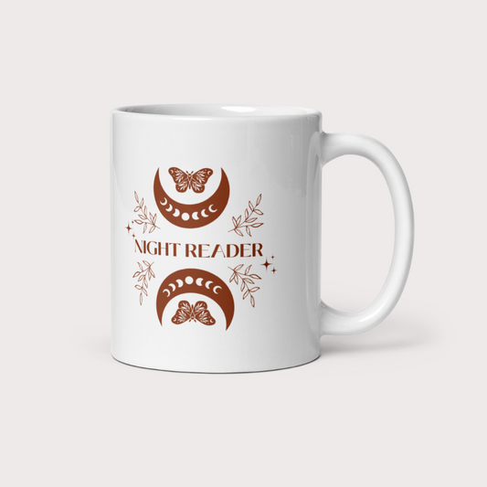 Night reader bookish mug