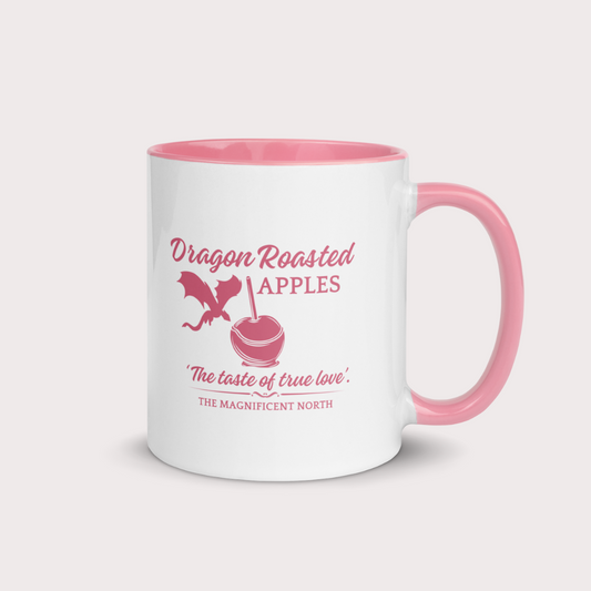 Dragon roasted apples 11oz pink mug
