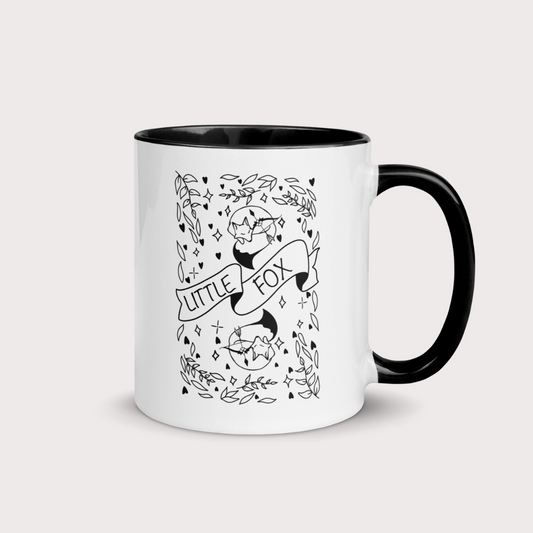 Little fox black 11oz mug