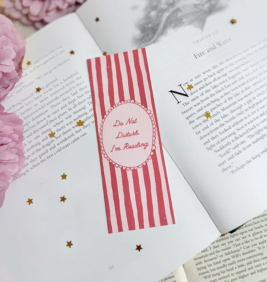 Do not disturb I'm reading bookmark