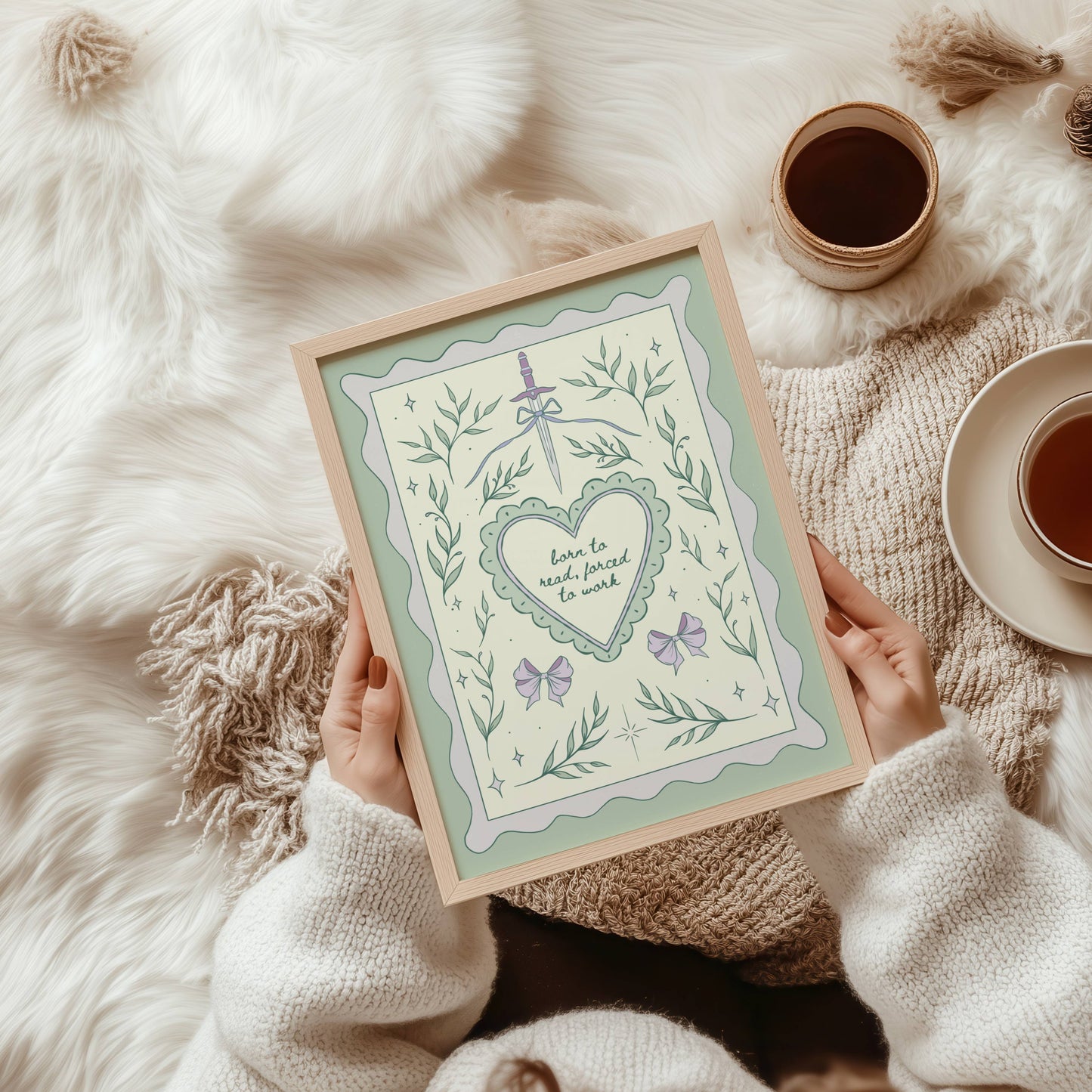 Born to read forced to work poster