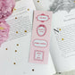 pink romance tropes bookmark