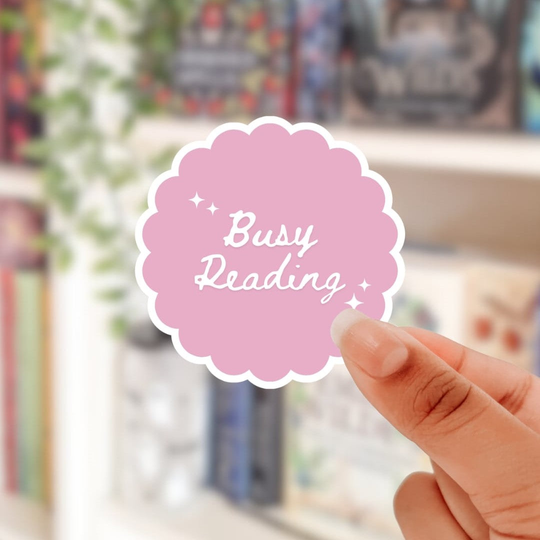 busy reading sticker