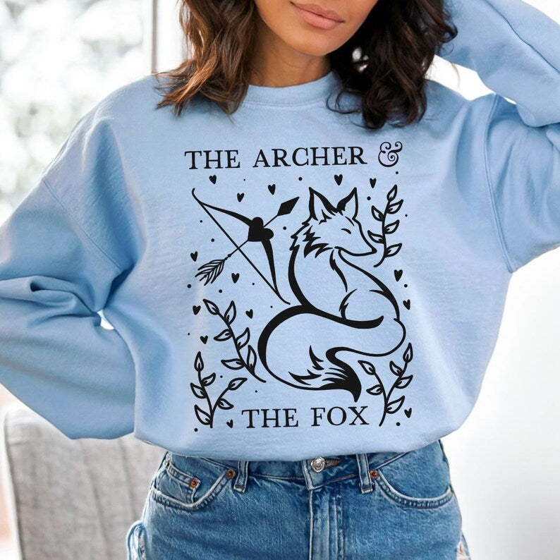 The archer and the fox blue sweatshirt