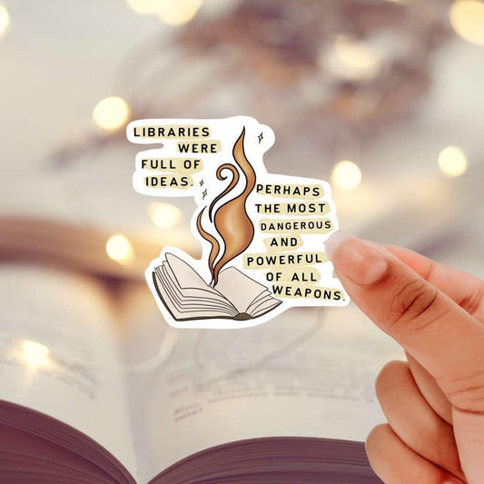 Libraries sticker, Throne of glass officially licensed