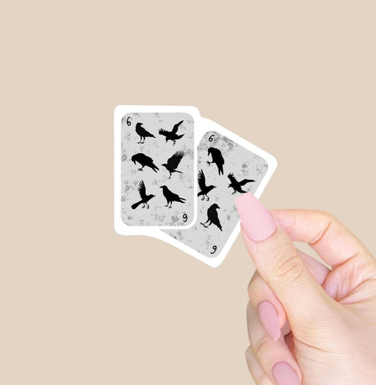 Six crows playing cards sticker
