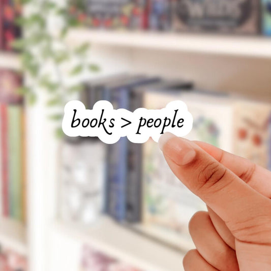 Books over people vinyl sticker