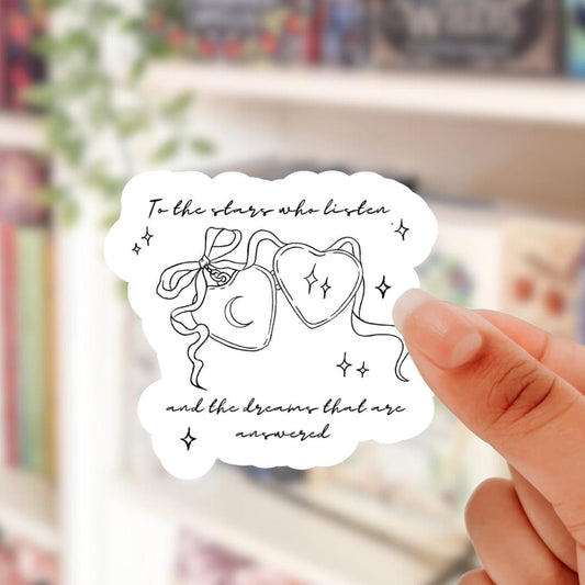 ACOTAR to the stars who listen locket sticker