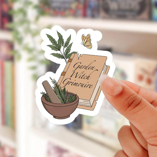 Garden witch grimoire sticker