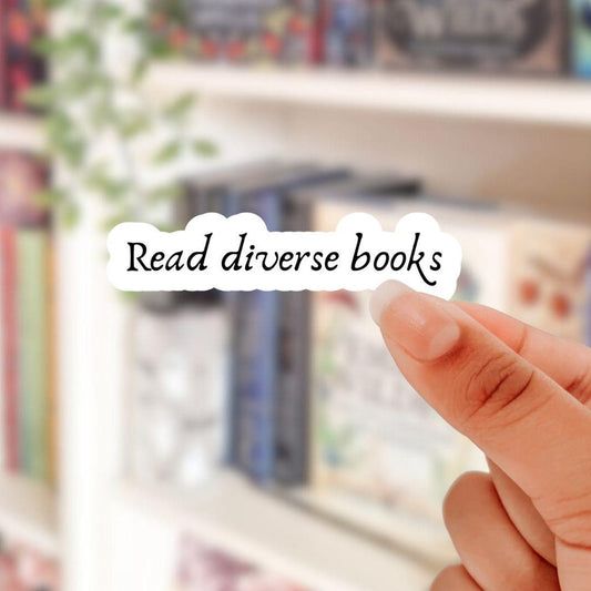 Read diverse books vinyl sticker