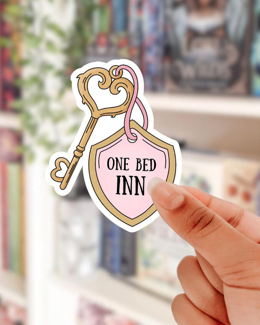 One bed inn sticker