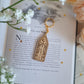 Fairy door handmade wooden engraved keyring