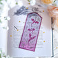 Dragons stained glass style transparent bookmark