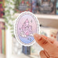fairytale castle frame sticker