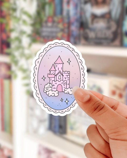 fairytale castle frame sticker