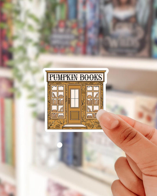 pumpkin book shop sticker
