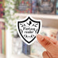 Book genre shield sticker - fantasy