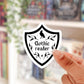 Book genre shield sticker - gothic