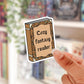 cozy fantasy reader book shaped sticker