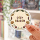 cozy season autumn leaves sticker