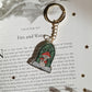 stained-glass style mushroom window keyring