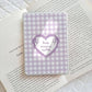 Gingham busy escaping reality heart Kindle insert