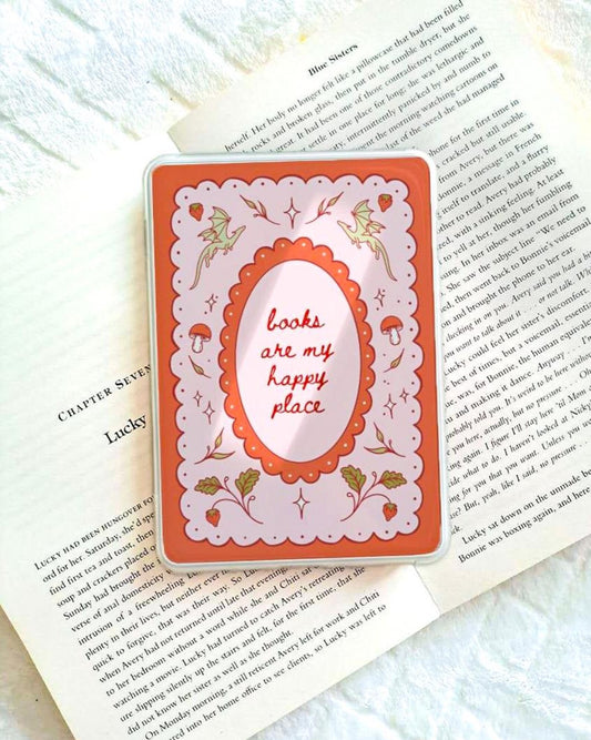 Books are my happy place strawberry Kindle insert