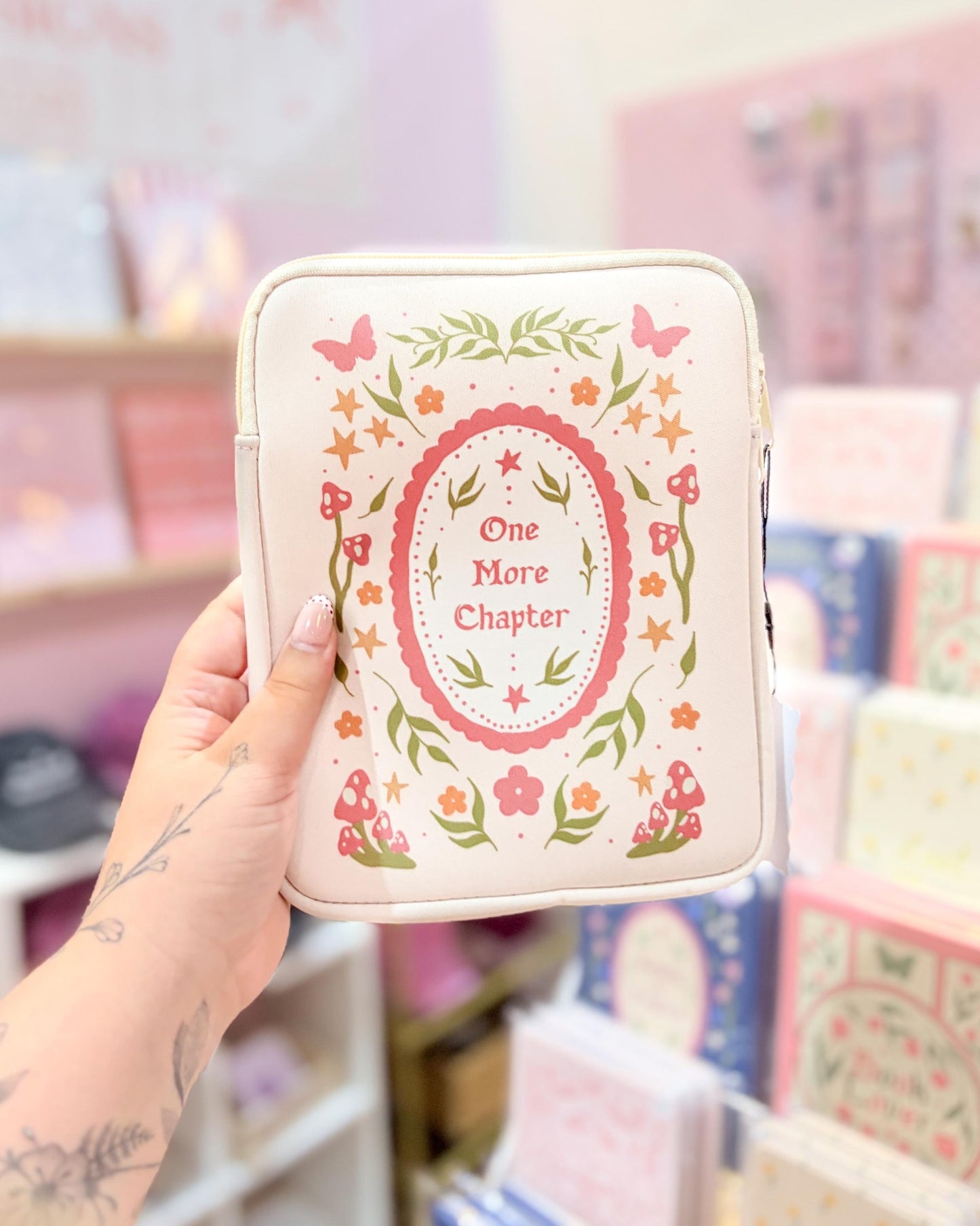 One more chapter book / kindle sleeve medium size book sleeve pouch