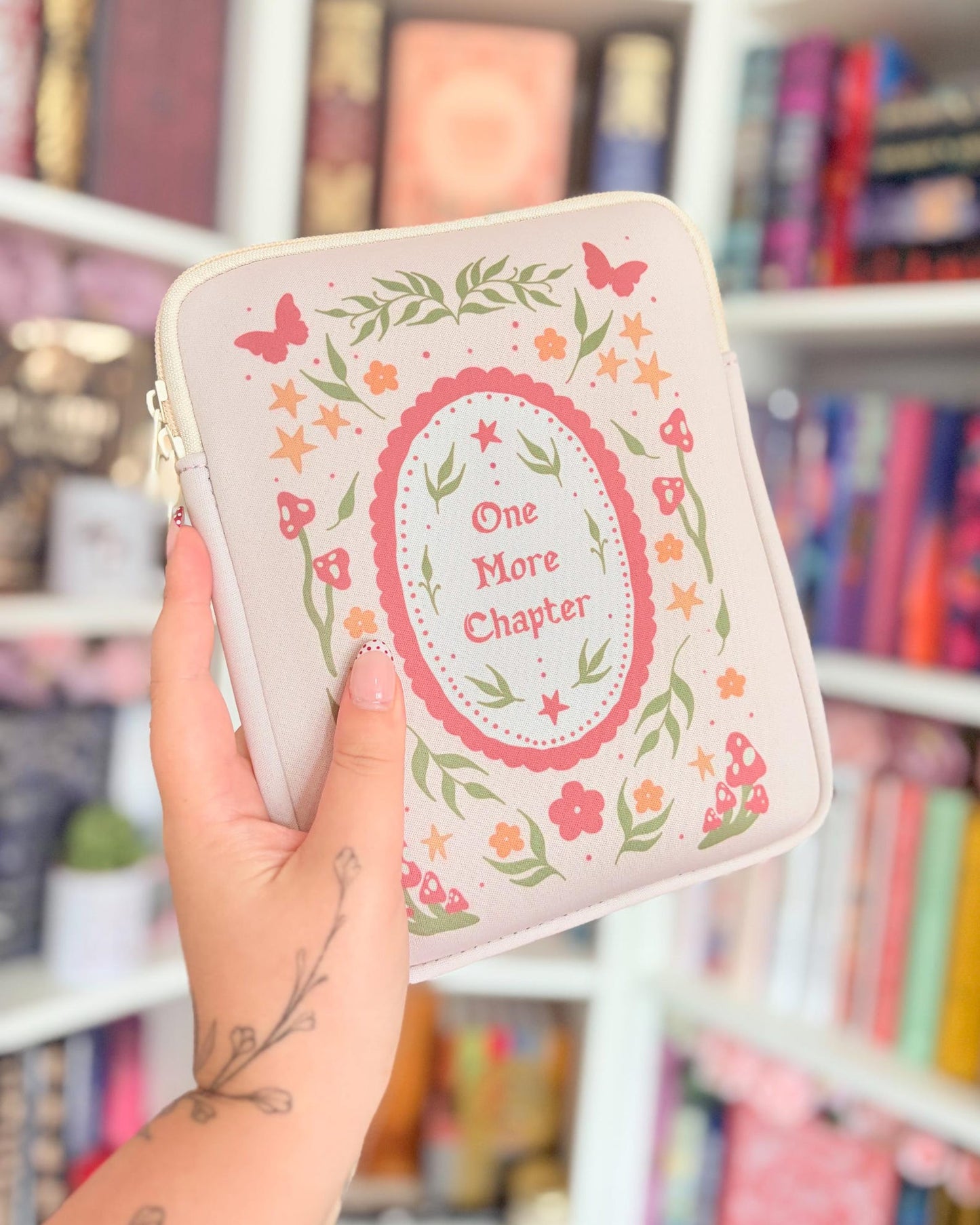 One more chapter book / kindle sleeve medium size book sleeve pouch