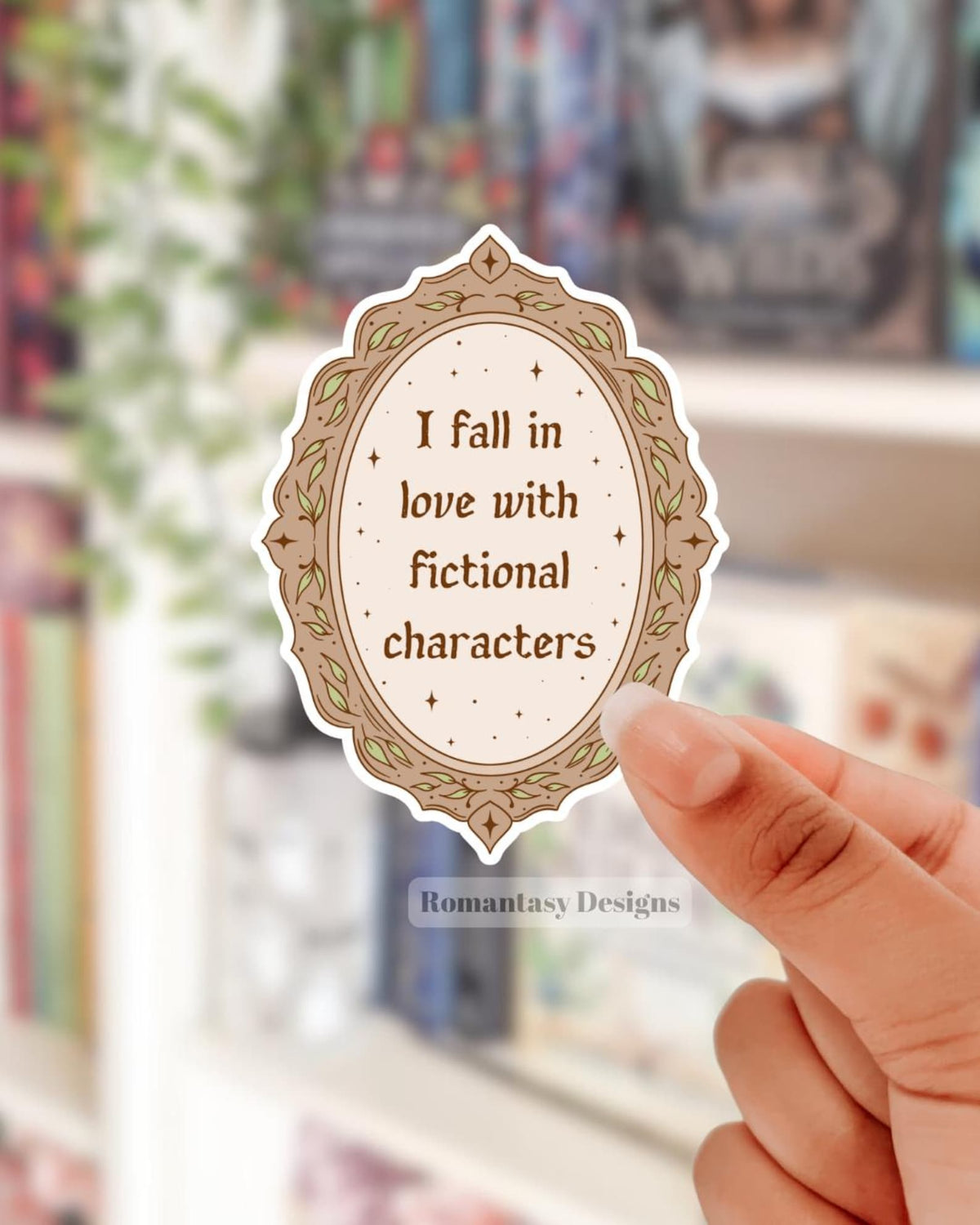 I fall in love with fictional characters sticker
