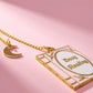 Busy reading pink and gold enamel kindle/phone charm