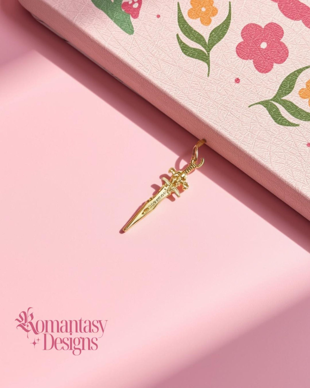 Gold fantasy sword bookish kindle/phone dust plug charm type-c