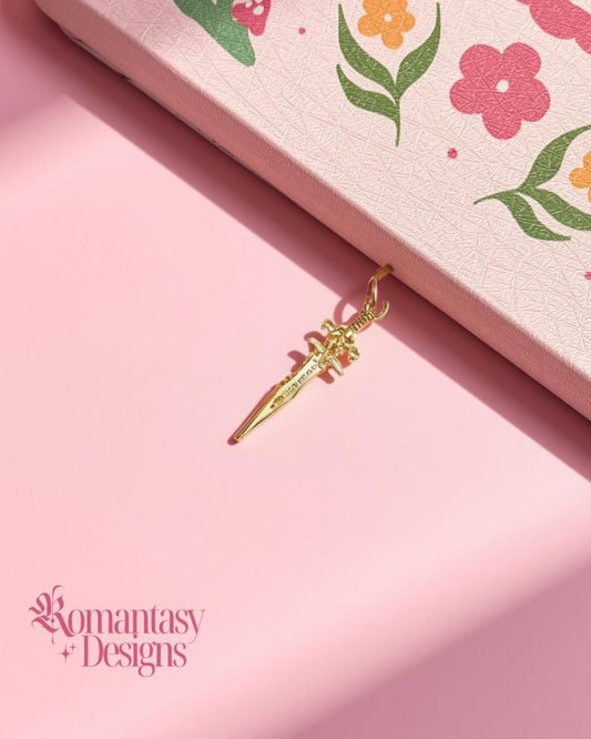 Gold fantasy sword bookish kindle/phone dust plug charm type-c