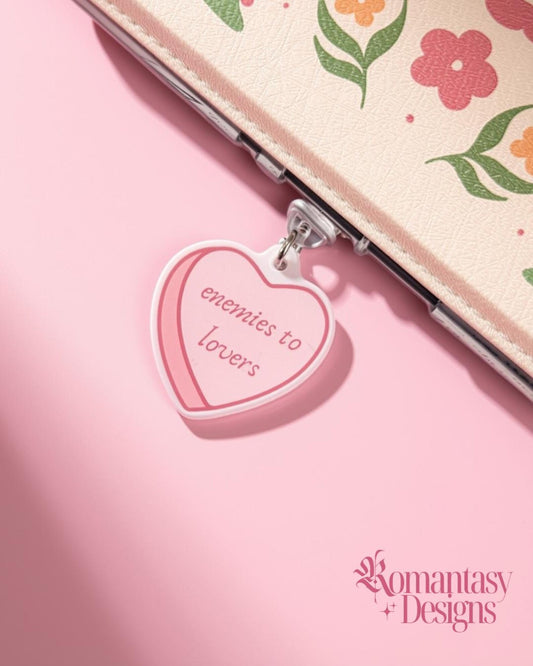 Enemies to lovers loveheart kindle/phone dust plug charm type-c