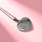 Silver colour heart shaped dragon engraved necklace