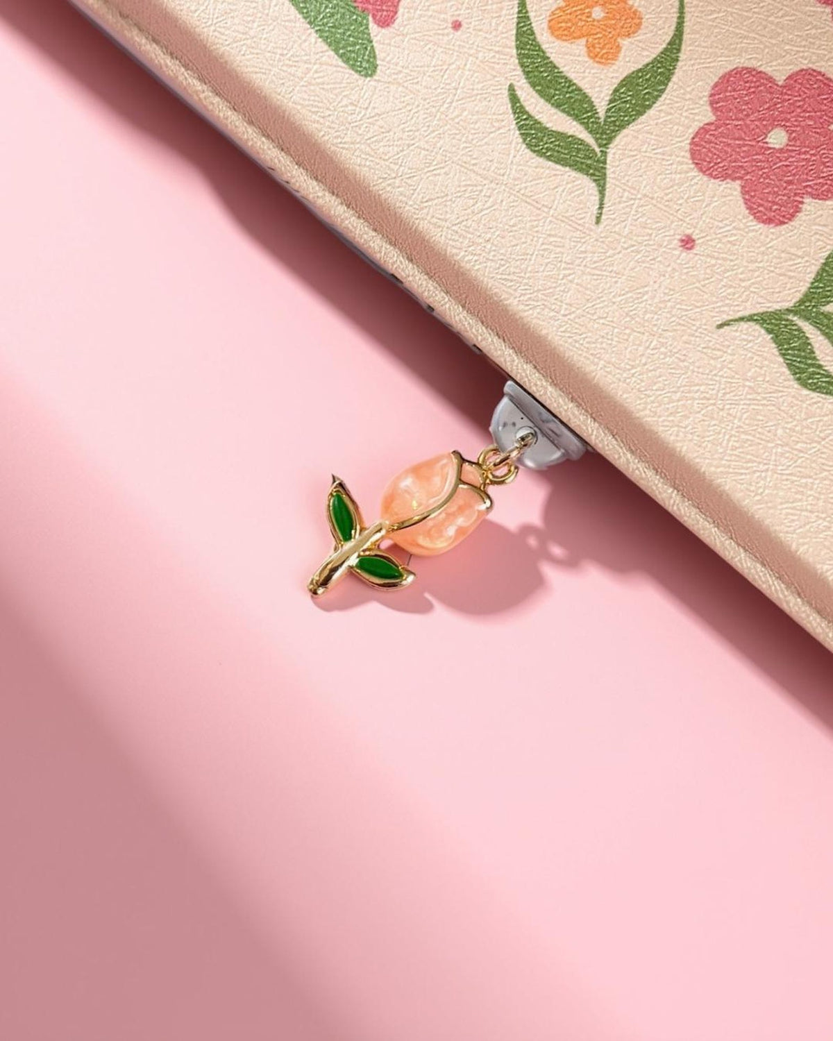 Tulip enamel kindle/phone dust plug charm type-c