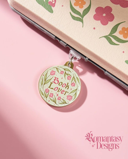 Book lover tulips kindle/phone dust plug charm type-c