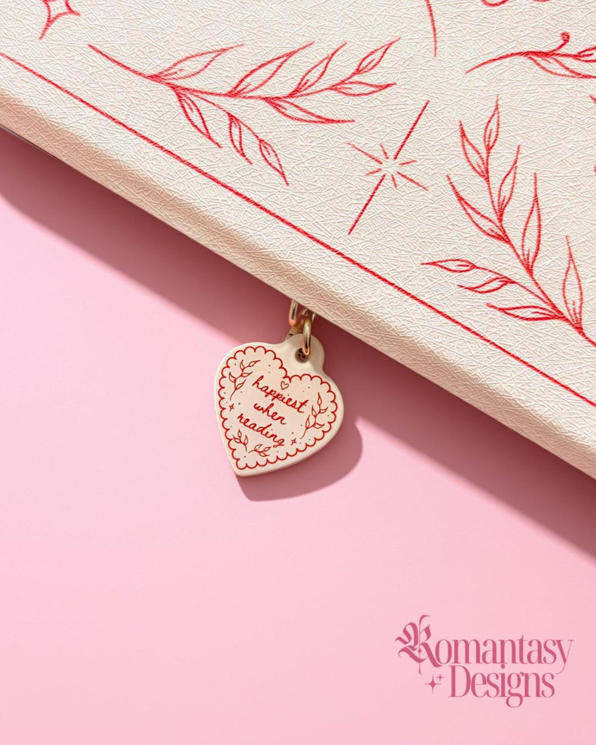 Happiest when reading pink kindle/phone dust plug charm type-c