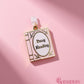 Busy reading pink and gold enamel kindle/phone dust plug charm