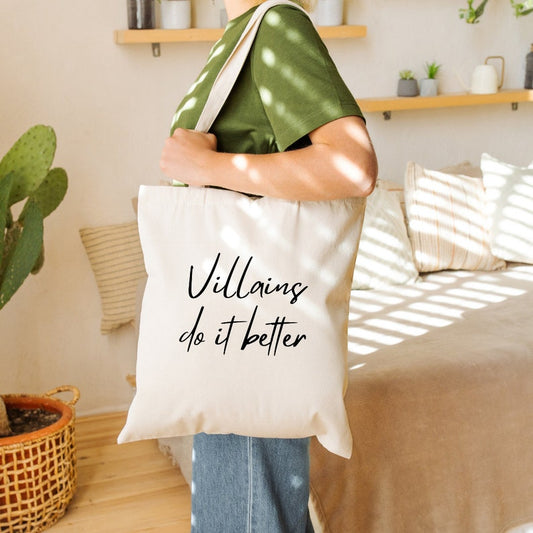 Villains do it better cotton tote bag