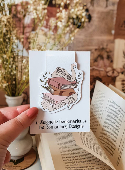 So many books so little time magnetic bookmark