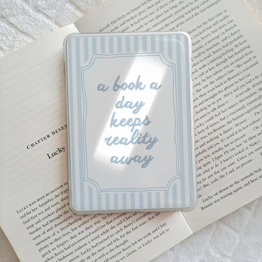 A book a day keeps reality away Kindle insert