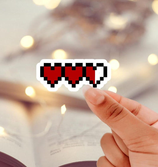 Gamer hearts sticker