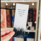 Watercolor forest bookmark with Shakespeare quote