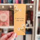 I fall in love with words floral yellow double sided bookmark